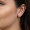 Oval Aquamarine 14k Gold Post Earrings