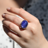 All Gold Tanzanite Oval /Ruffled Ring