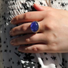 All Gold Tanzanite Oval /Ruffled Ring