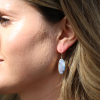 Boulder Opal Wing Gold Earrings