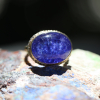 All Gold Tanzanite Oval /Ruffled Ring