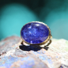 All Gold Tanzanite Oval /Ruffled Ring