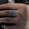 Asymmetrical Boulder Opal Ring