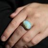 Opalized Wood All 14k Gold Ring