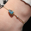 Asymmetrical Boulder Opal Gold Bracelet