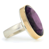 Vertical Table Up Purple Tourmaline Ring