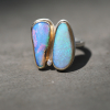 Double Asymmetrical Australian Opal Ring