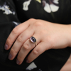 Small Oval Purple Tourmaline Ring