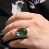 Vertical Green Tourmaline Ring
