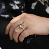 Teardrop Yellow Beryl Ring