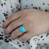 Oval Sleeping Beauty Turquoise Ring