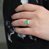 All Gold Lotus Emerald Ring