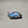 Asymmetrical Boulder Opal Ring