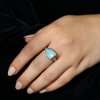 Asymmetrical Small Silver and Gold Boulder Opal Ring