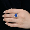 Smooth Teardrop Tanzanite Ring