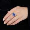 Smooth Teardrop Tanzanite Ring