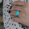 Oval Sleeping Beauty Turquoise Ring
