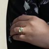 Teardrop Yellow Beryl Ring