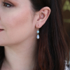 Double Asymmetrical Australian Opal Earrings