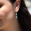 Double Asymmetrical Australian Opal Earrings