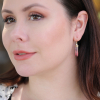 Pink Tourmaline Crystal Earrings