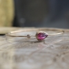 Teardrop Pink Tourmaline 14k Gold Bracelet