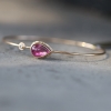 Teardrop Pink Tourmaline 14k Gold Bracelet