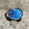 Oval Australian Crystal Opal Ring