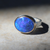 Oval Australian Crystal Opal Ring
