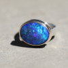 Oval Australian Crystal Opal Ring