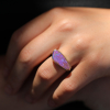 Asymmetrical Opalized Wood Ring