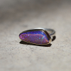 Asymmetrical Opalized Wood Ring