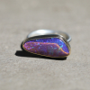 Asymmetrical Opalized Wood Ring