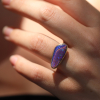 Asymmetrical Opalized Wood Ring