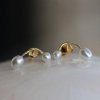 Keishi Pearl Unique Post Stud Seafire Earrings