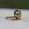 Seafire Ring with Ruby, Grossular Garnet and Champagne Diamond