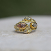Double Seafire Morganite Diamond Ring