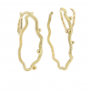 Large 18k Gold Twisted Hoop Earrings