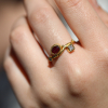 Ruby and Diamond 18k Gold Seafire Ring