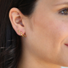 Diamond and Ruby Seafire Post Stud Earrings