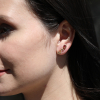 Diamond and Ruby Seafire Post Stud Earrings