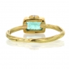 Gold Emerald Ring with Diamond