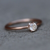 Diamond Solitaire 18k Rose Gold Ring