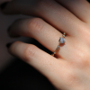 New Moon Diamond Solitaire Ring