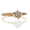 Twisting Diamond Snowflake 18k Rose Gold Ring