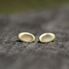 18k Gold Ovum Post Earrings
