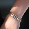 La Desh 10k Gold Bangle Bracelet with Diamonds