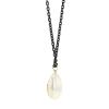 Double Almond Silver and Gold Long Necklace
