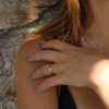 Emerald Small Oval 14k Gold Ring