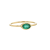 Emerald Small Oval 14k Gold Ring